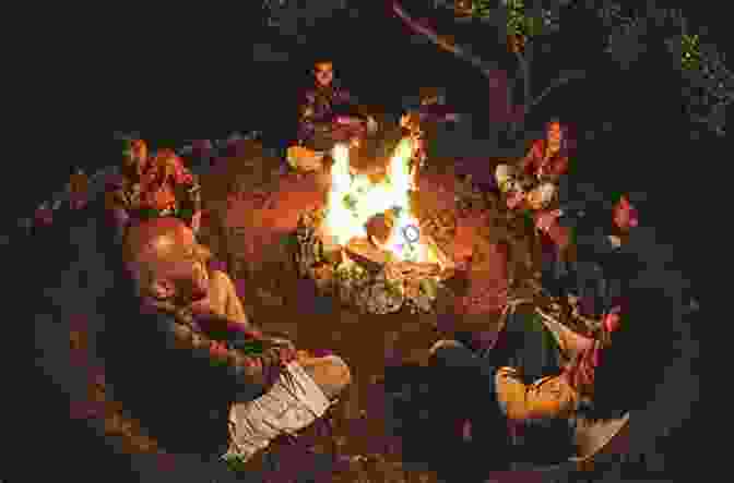 A Group Of Adventurers Gathered Around A Campfire, Listening Intently To A Storyteller Dragon S Fire (Dragon S Curse 3)