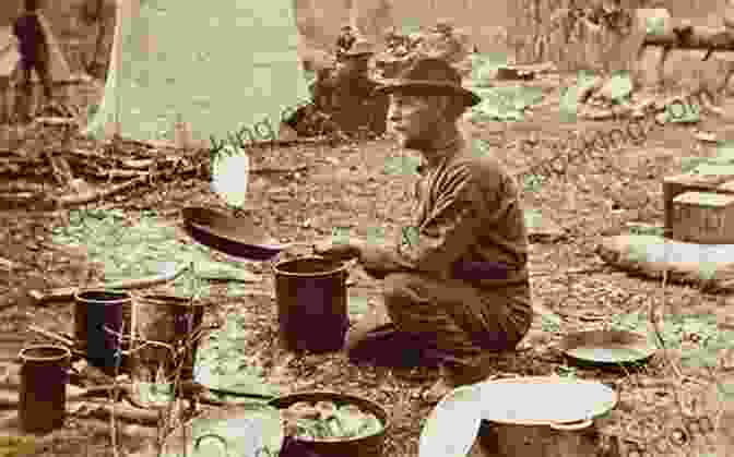 A Group Of Union Soldiers Sharing A Meal From Their Rations, Consisting Of Hardtack, Salt Pork, And Coffee. Abraham Lincoln In The Kitchen: A Culinary View Of Lincoln S Life And Times