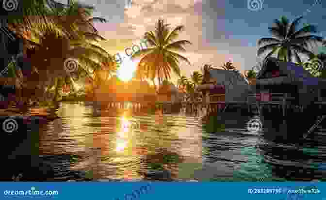 An Enchanting Polynesian Village, With Colorful Houses Nestled Amidst Lush Vegetation Against A Backdrop Of Crystal Clear Waters Polynesian Paradise Noel Riley Fitch