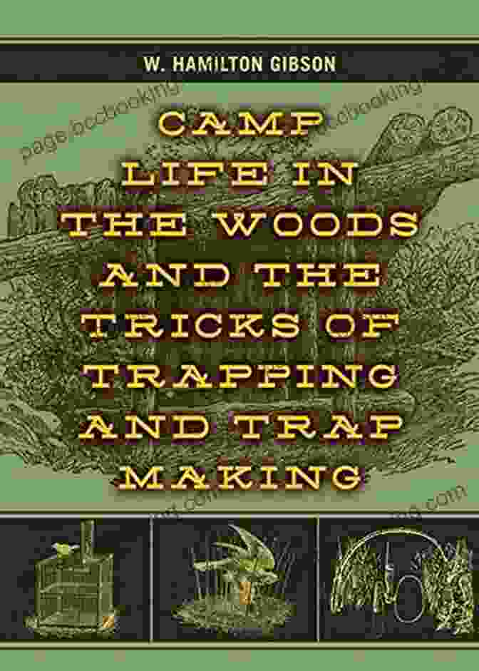 Camp Life In The Woods Book Cover, Featuring A Group Of Campers Around A Campfire In The Wilderness Camp Life In The Woods And The Tricks Of Trapping And Trap Making