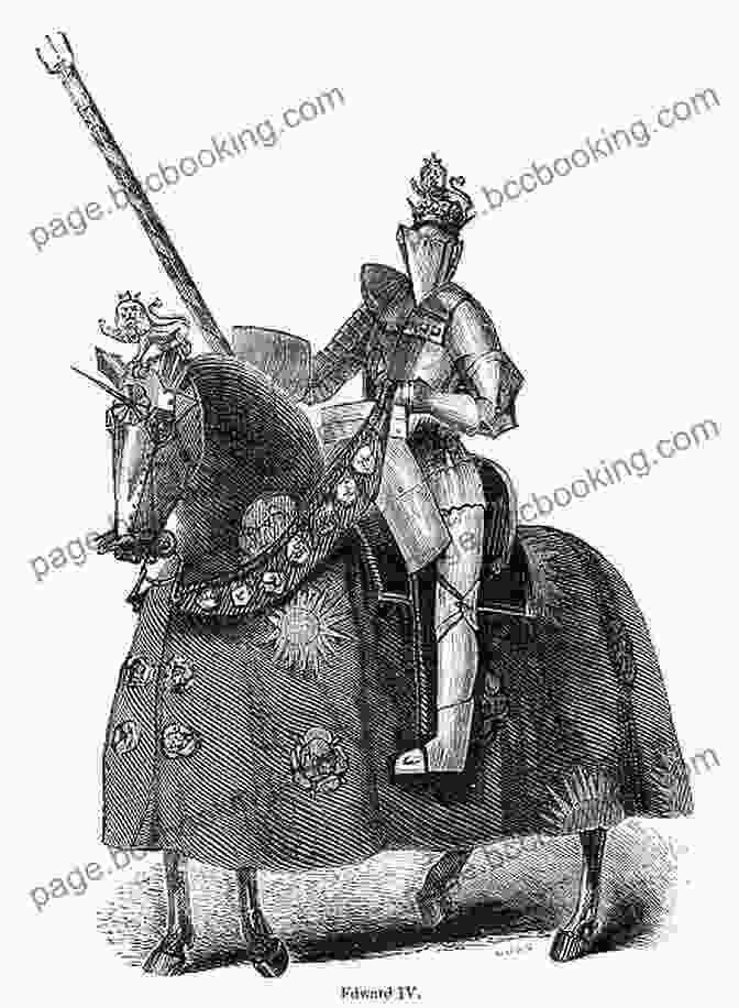 Edward I On Horseback, Wearing Armor And A Helmet The Three Edwards Thomas B Costain