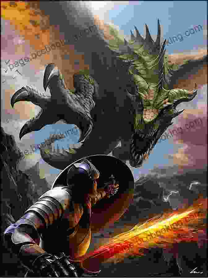 Epic Illustration Of Dragons Battling Knights And Wizards Dragon S Fire (Dragon S Curse 3)