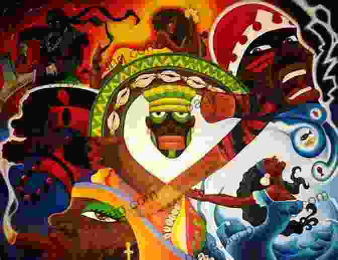 Image Of A Modern Painting Depicting An Orisha. Orishas And Hoodoo 2 In 1: The Complete Guide To Discovering African Spiritual Traditions Learn Everything About Ancient Hoodoo Rituals And African Orisha Deities To Reach Spiritual Enlightenme