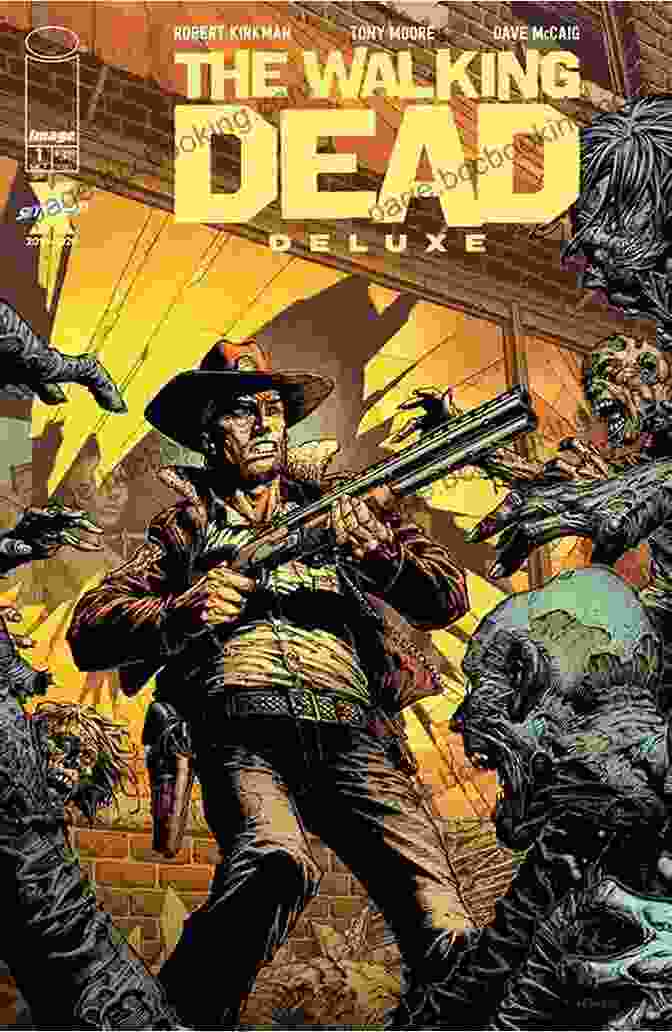 The Walking Dead Deluxe 36 Comic Book Cover Featuring Rick Grimes And Michonne Amidst A Horde Of Zombies The Walking Dead Deluxe #36 Robert Kirkman