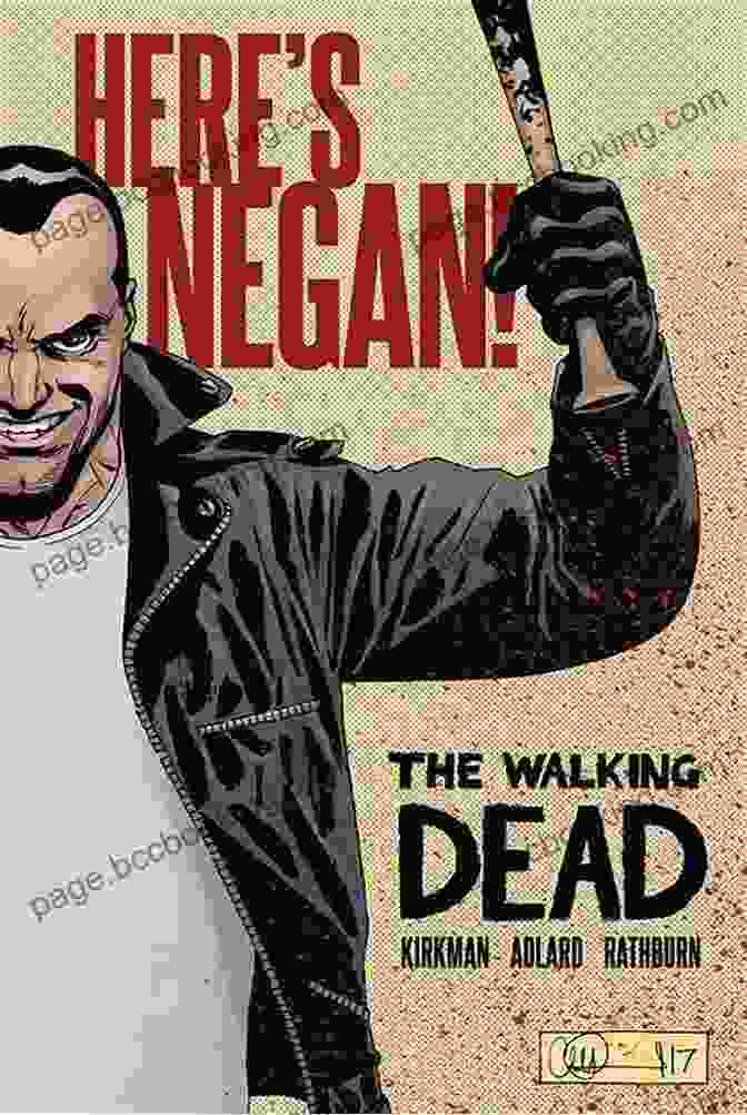 The Walking Dead: Here Negan Book Cover Featuring A Menacing Negan Wielding Lucille The Walking Dead: Here S Negan