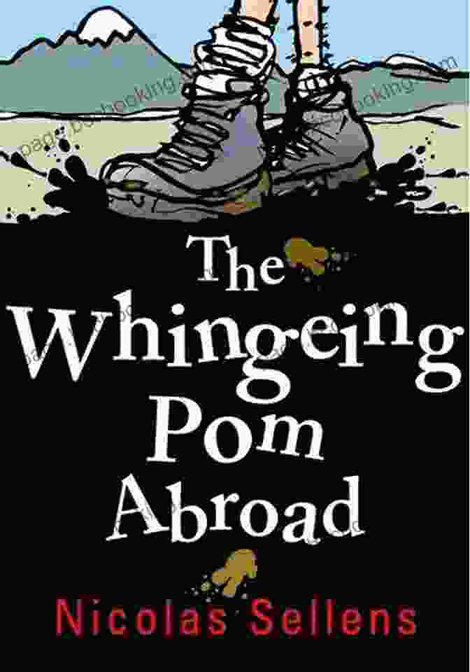 The Whingeing Pom Abroad Book Cover: Nicolas Sellens, A British Expat, Standing In Front Of The Eiffel Tower Looking Frustrated With A Baguette In His Hand. The Whingeing Pom Abroad Nicolas Sellens
