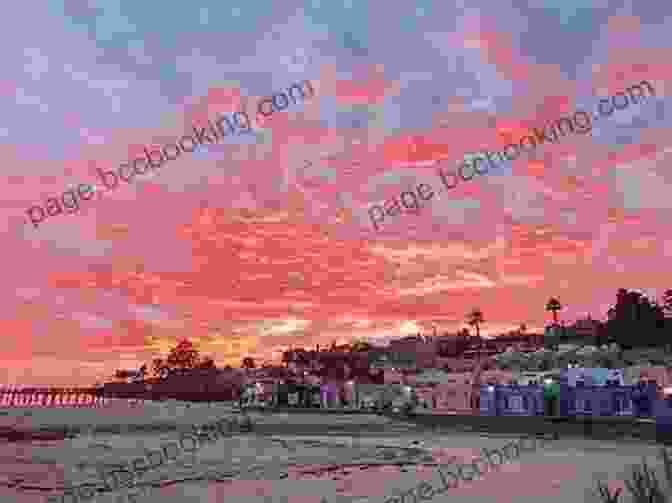 Vibrant Sunset Over Capitola Village The Hook The Hill And Lilly Too : Sunrise And Sunset In Capitola California